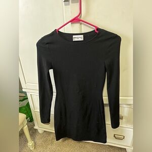 Princess Polly Black Long Sleeve Dress Size 4